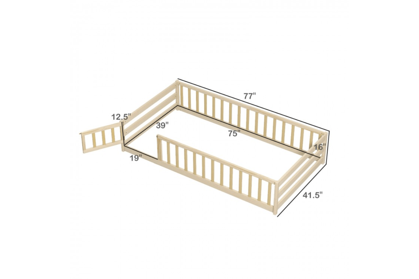 Costway Montessori Floorbed - Twin