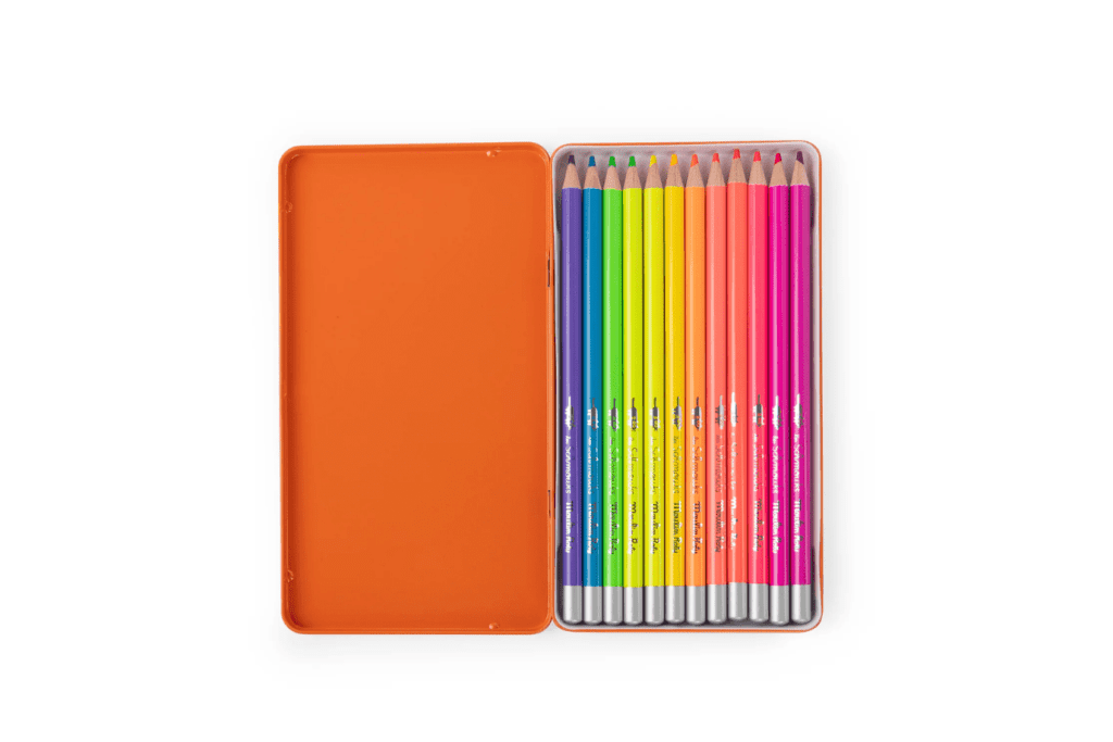 12 Neon Colouring Pencils