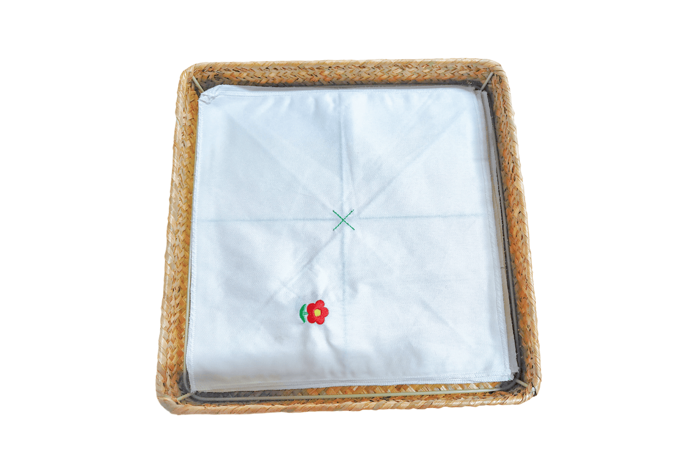 Adena Montessori White with Basket Montessori Folding Cloths