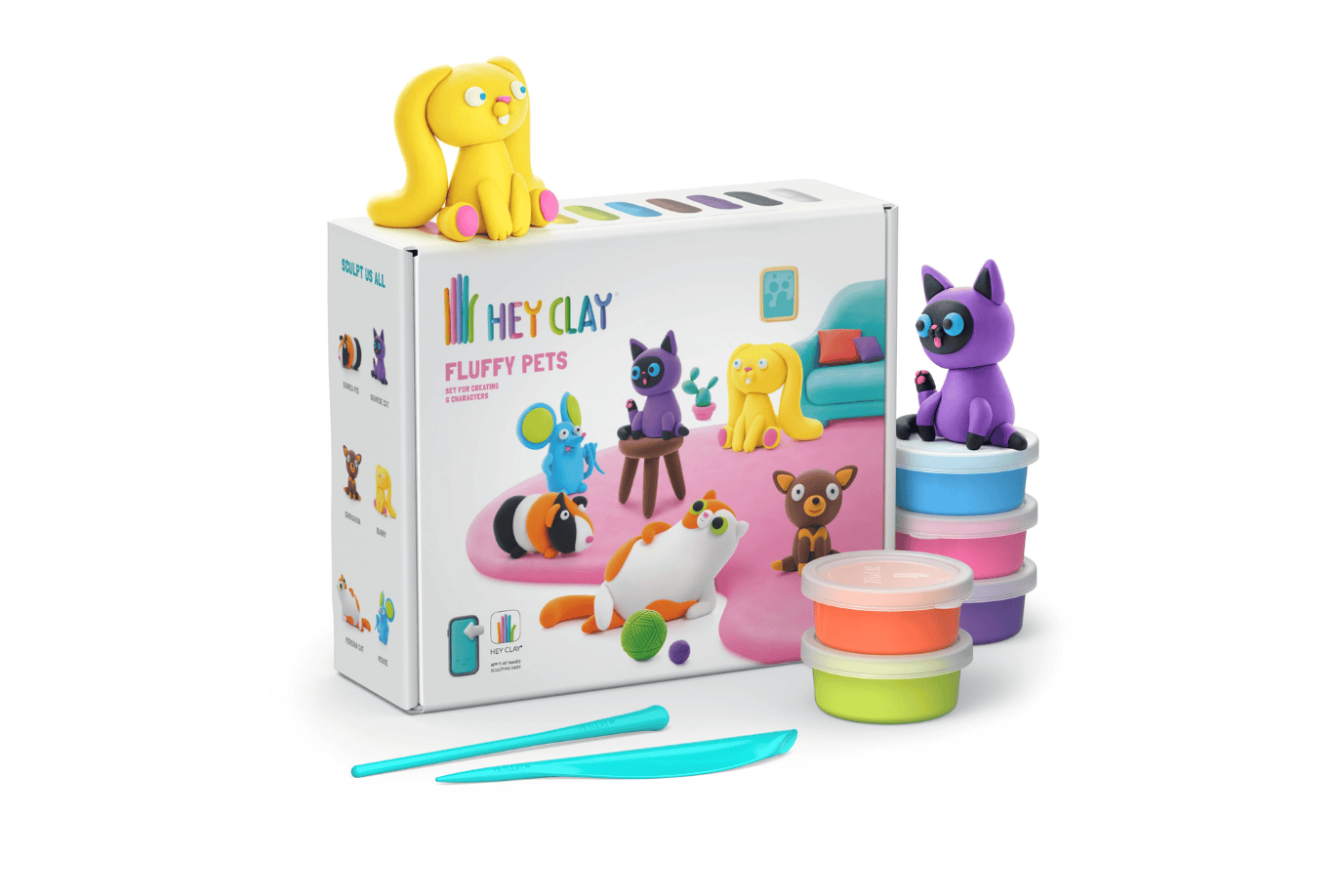 Playwell Fluffy Pets Hey Clay Kits (Three Themes Available)
