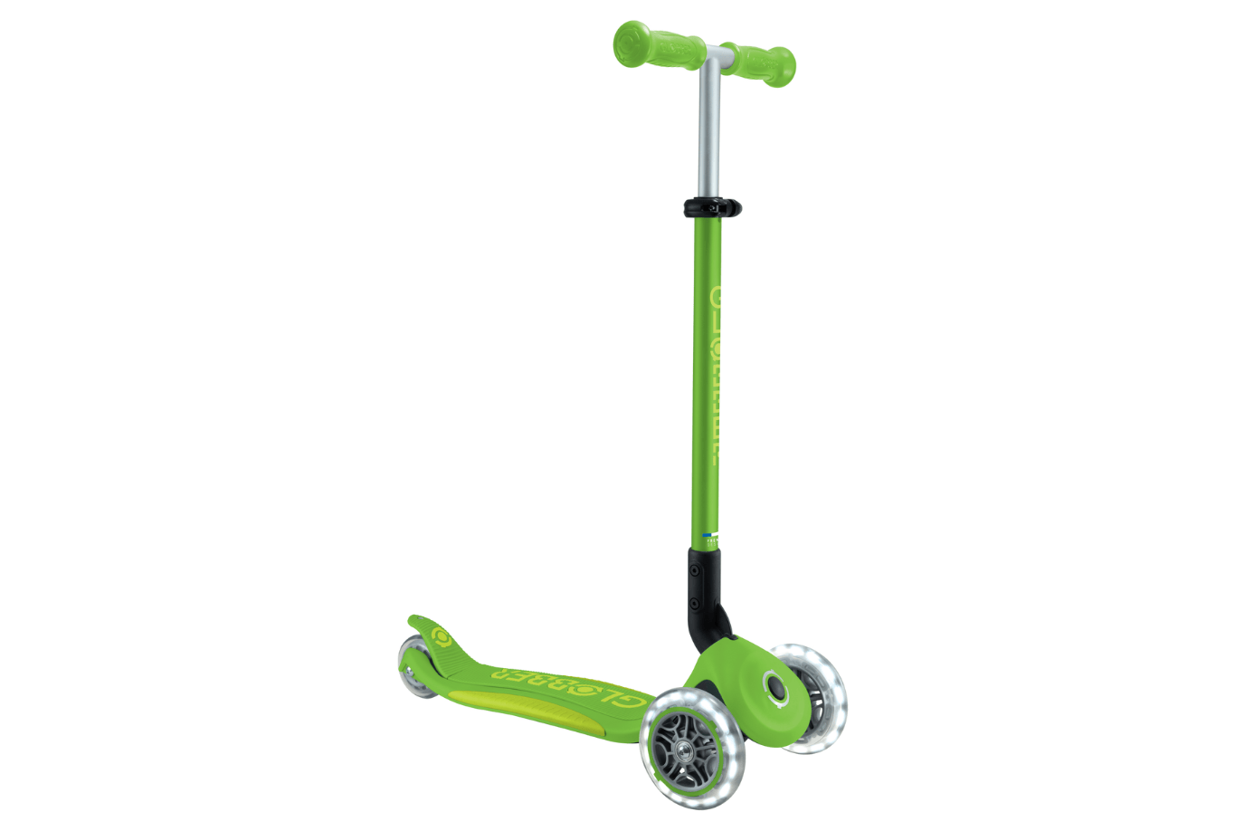 Incredible Novelties Lime Green/Apple Green Globber Elite Foldable Scooter with Lights