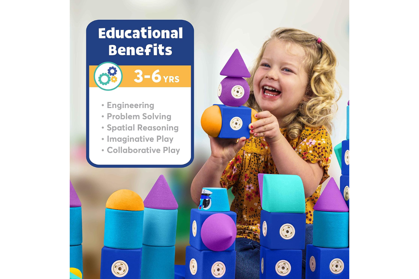 Blockaroo Magnetic Foam Builders - 10 pcs