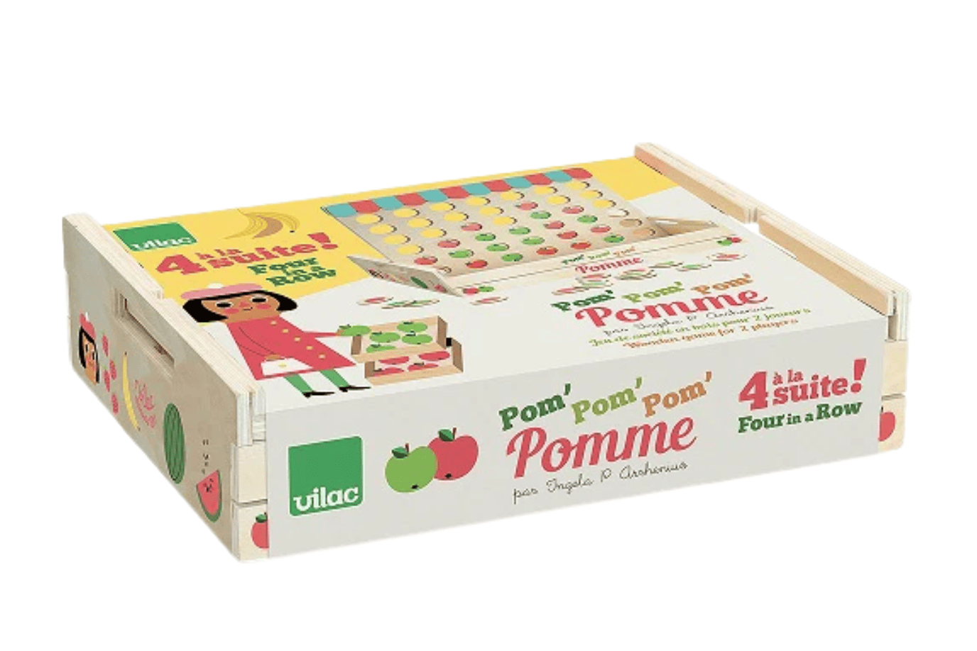Fire the Imagination Wooden Connect 4: Four Apples In A Row