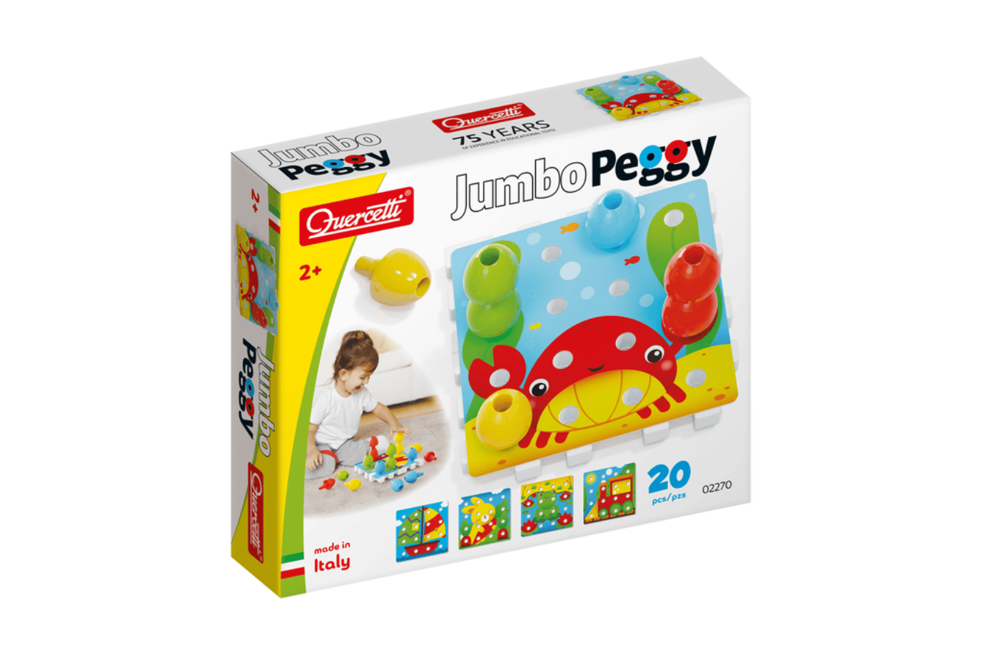 Stortz Toys Quercetti Jumbo Peggy - 20 pcs