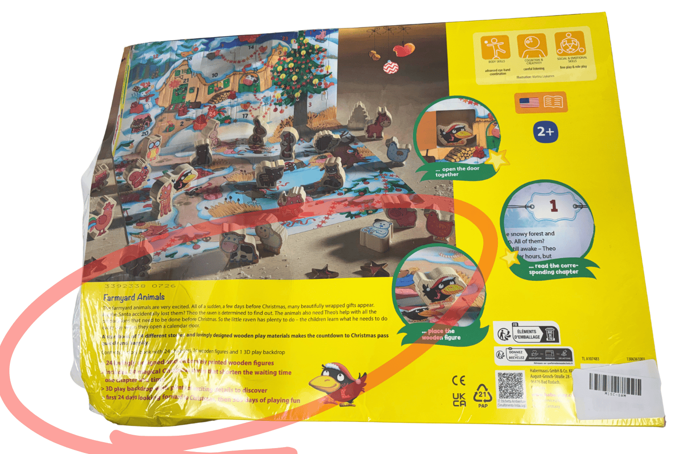 Haba Haba My First Advent Calendar - Farmyard Animals - Damaged Box - FINAL SALE