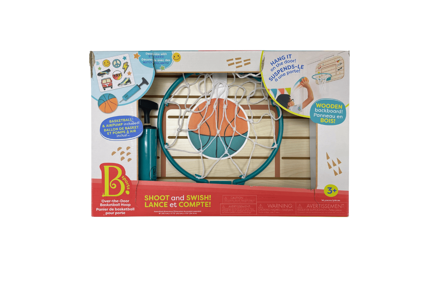 K.I.D. Toys Inc. Over The Door Basketball Hoop - Damaged Box - FINAL SALE