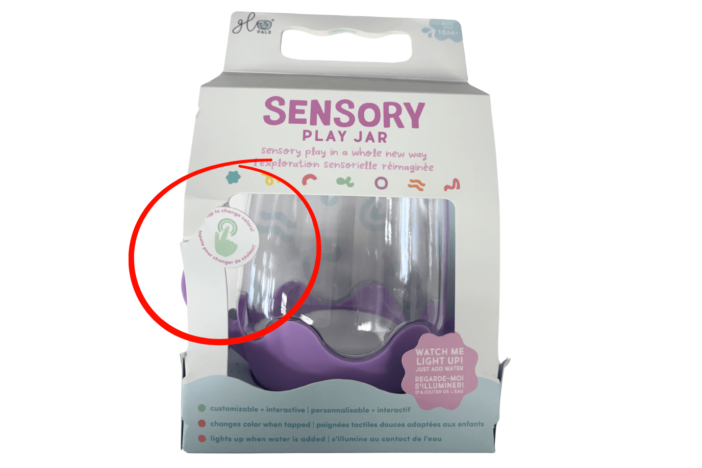 Kidcentral Purple Glo Pals Sensory Light Up Jar - Damaged Box - FINAL SALE