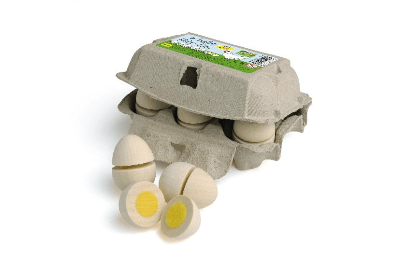 Fire The Imagination Eggs For Cutting Carton of 6 Wooden Eggs (Two Styles Available)