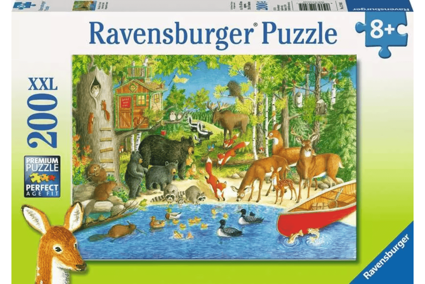 Woodland Friends 200 Piece Puzzle, Ravensburger puzzles, jigsaw puzzles for 8 years and up, jigsaw puzzles for 9 year old, puzzles for 10 year old, puzzles for teenager, The Montessori Room, Toronto, Ontario, Canada.