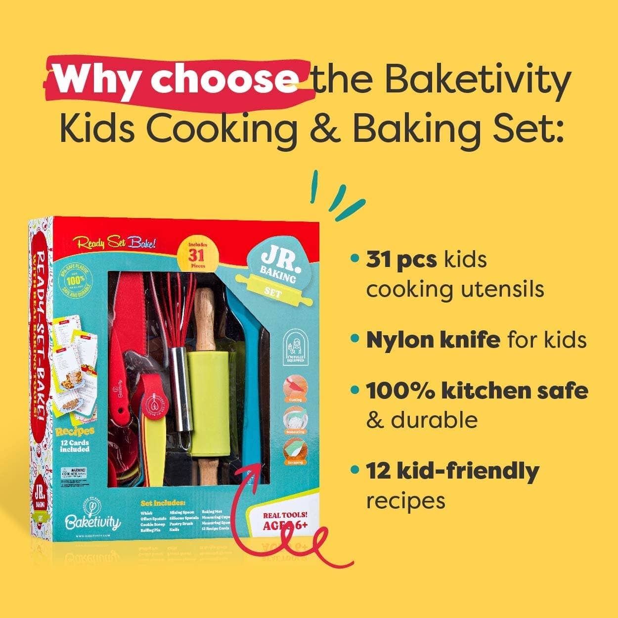 Baketivity Corp 31-Piece Children's Baking Tool Set from Baketivity