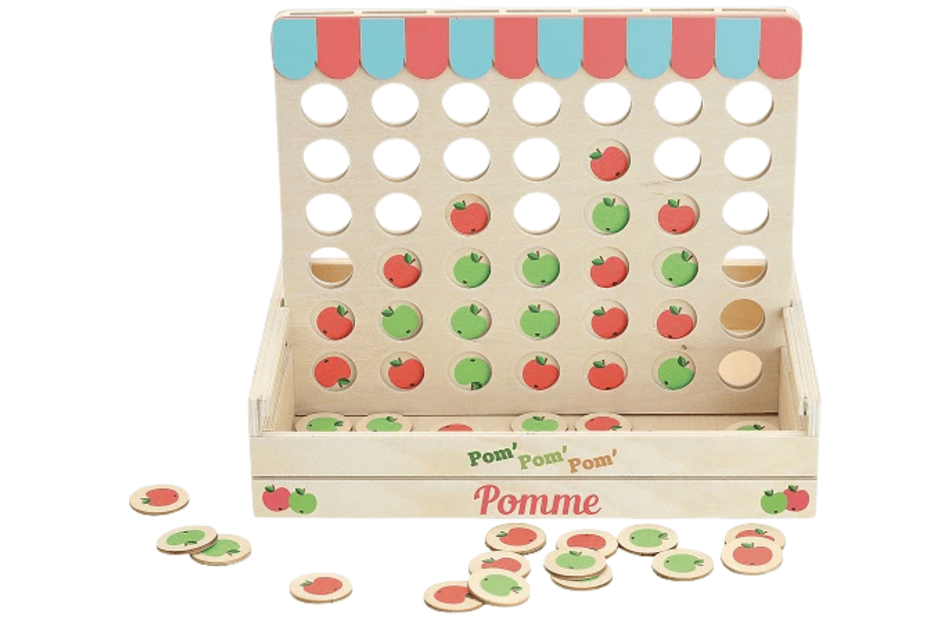 Fire the Imagination Wooden Connect 4: Four Apples In A Row