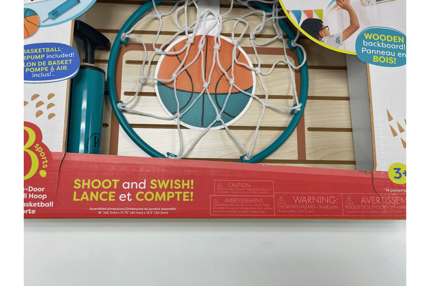 K.I.D. Toys Inc. Over The Door Basketball Hoop - Damaged Box - FINAL SALE