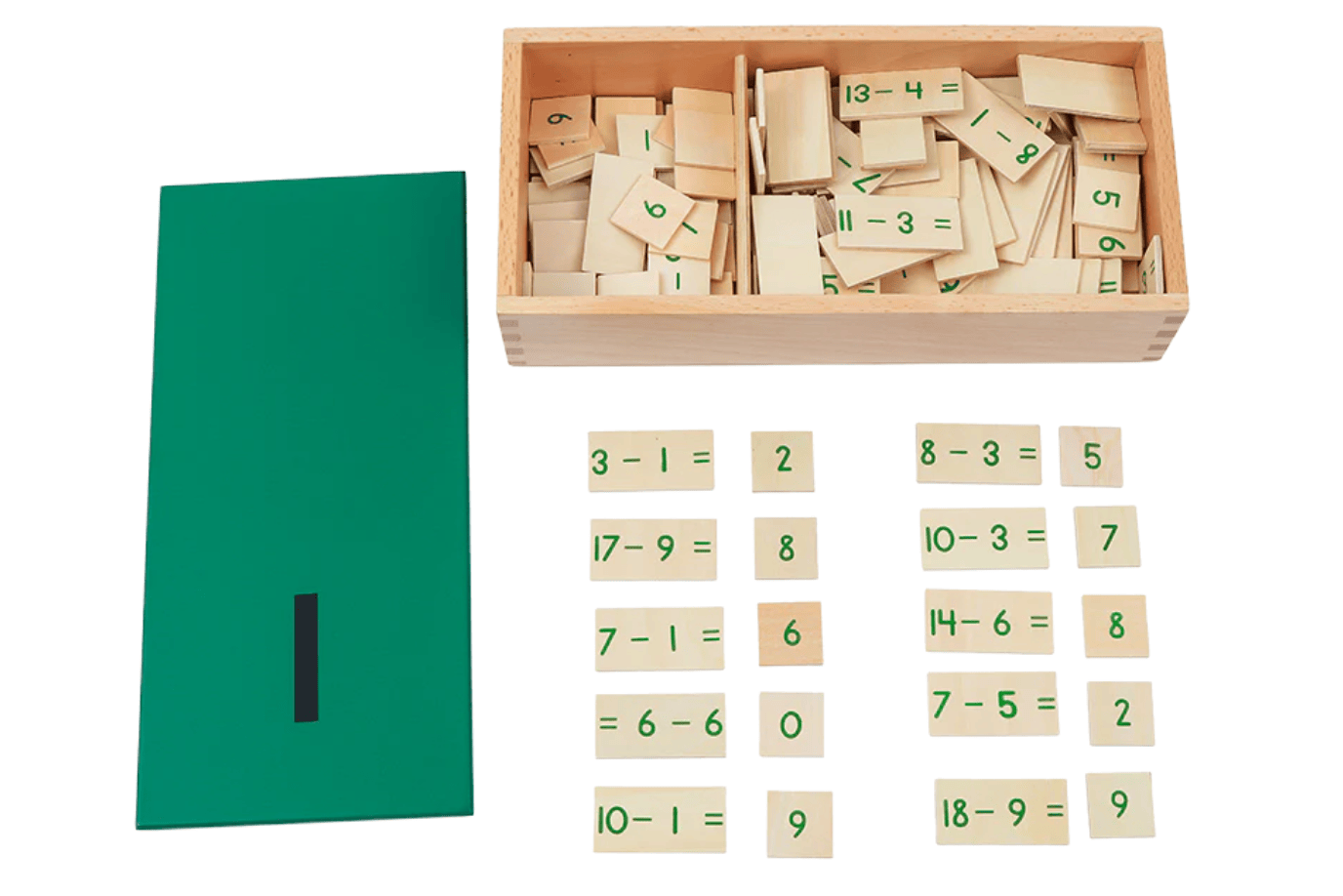 Adena Montessori Subtraction Equations And Differences Box