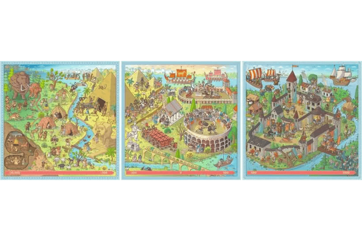 Puzzle UP! History - 100, 121 and 144 Piece Puzzles
