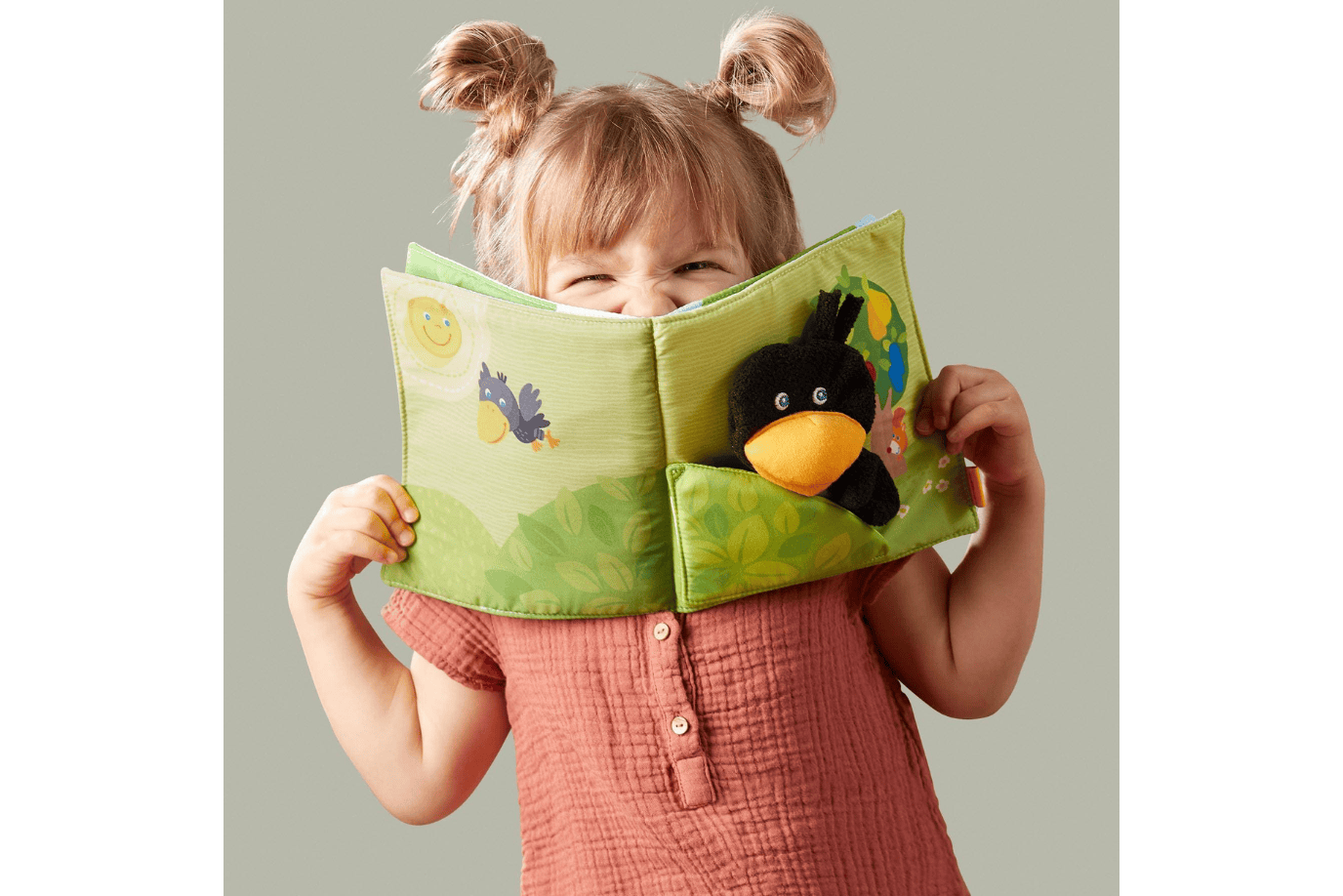 Haba Orchard Soft Book with Raven Finger Puppet