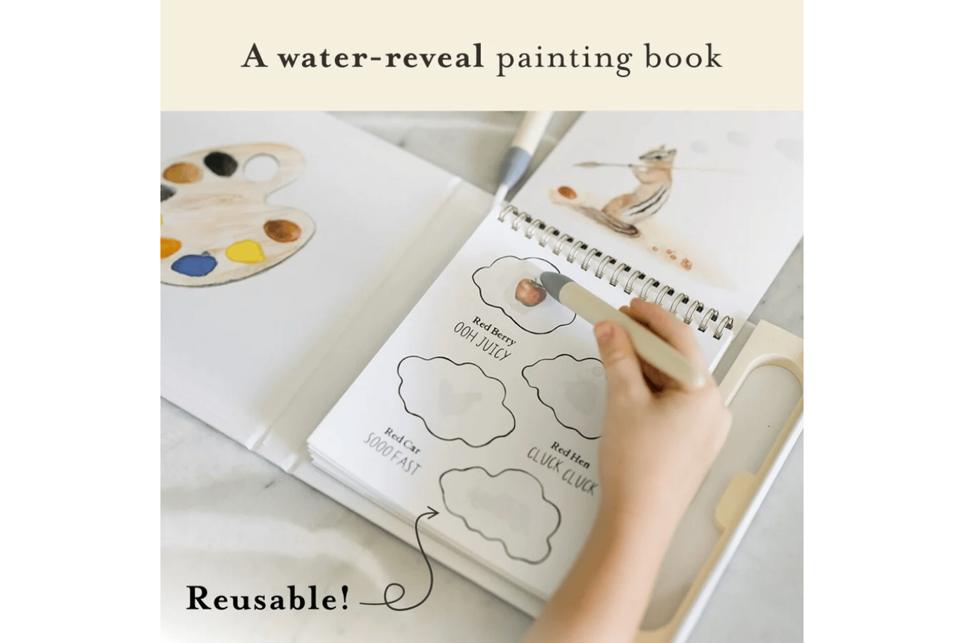 Wishy Washy: A Reusable Water Reveal Activity Book Teaching First Words and Colours