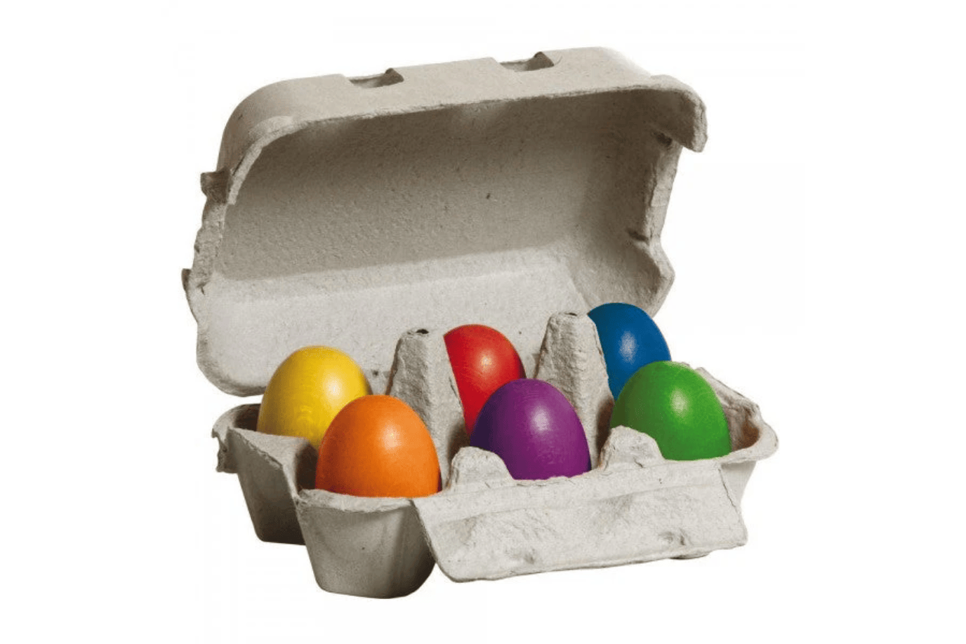 Fire The Imagination Carton of 6 Wooden Eggs (Two Styles Available)
