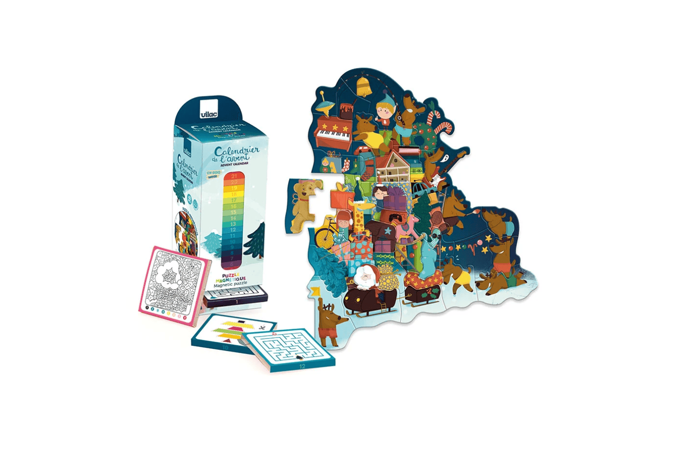 Fire the Imagination Vilac Advent Calendar - Build a Magnetic Puzzle