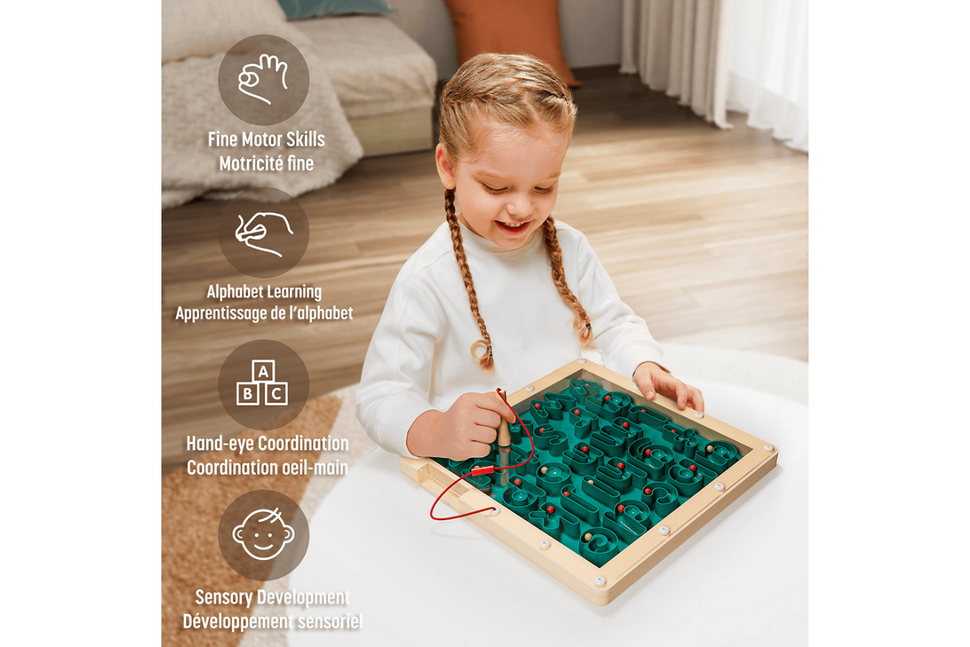 K.I.D. Toys Inc. Topbright - Magnetic Alphabet Tracing Board