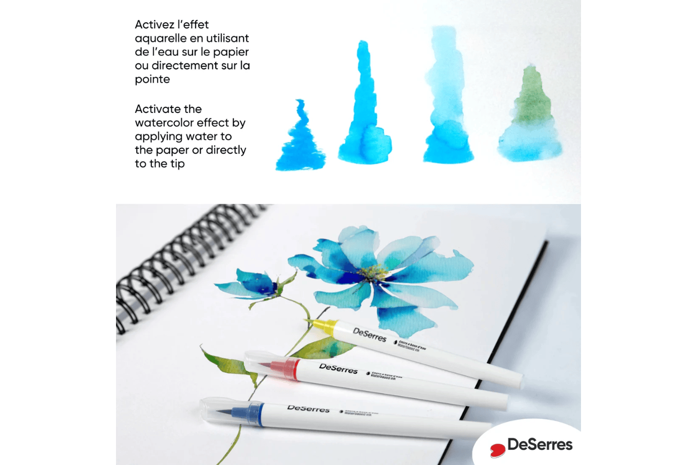 Pierre Belvediere DeSerres Watercolour Markers - Set of 24