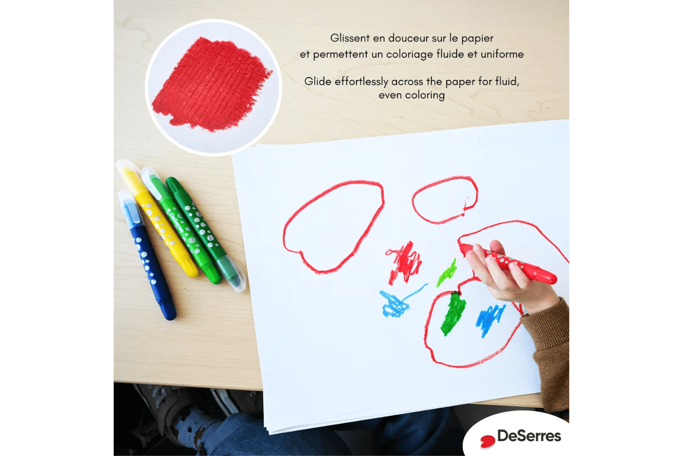 Pierre Belvediere DeSerres Wax Gel Crayons For Kids - Set of 12