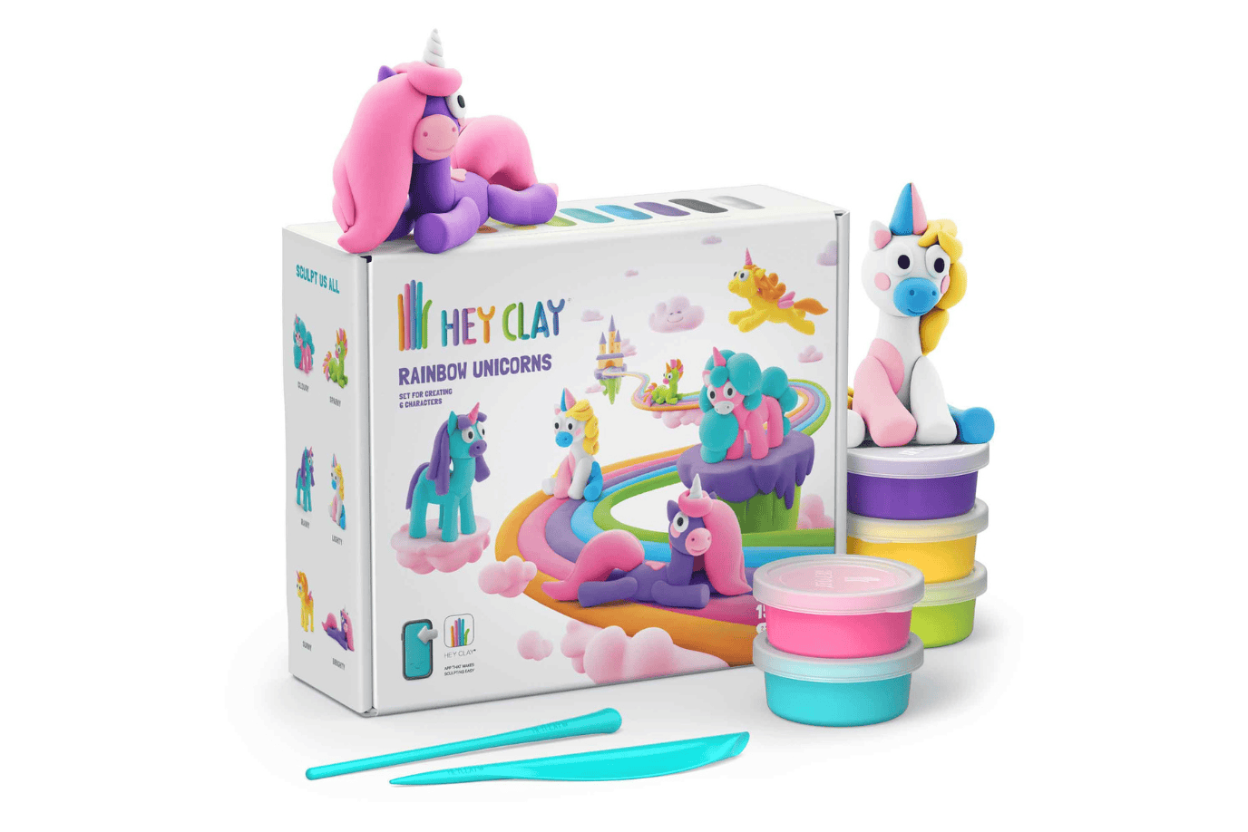 Playwell Unicorns Hey Clay Kits (Three Themes Available)