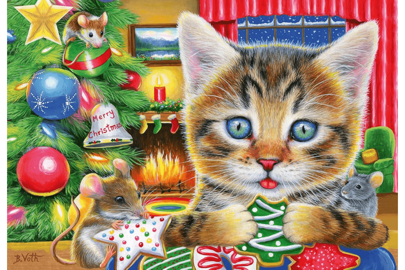 Christmas Kitties - 2 x 24 Piece Puzzles
