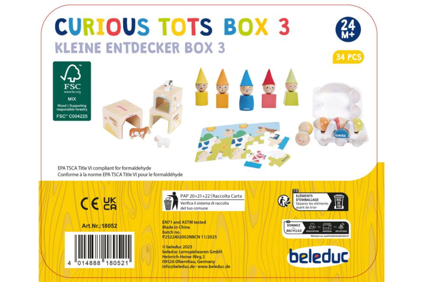 Beleduc Curious Tots Box 3: 24 - 30 Months
