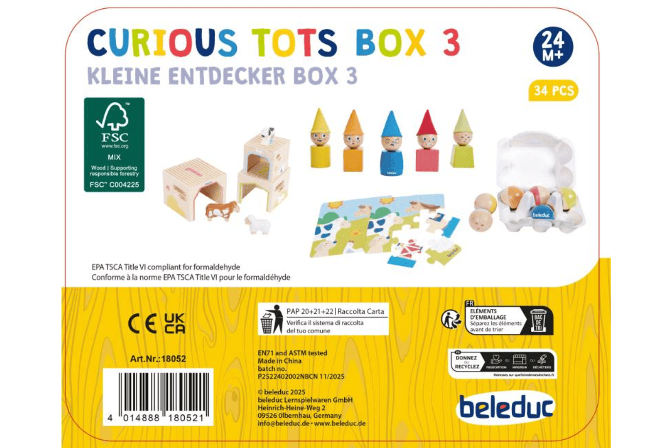 Playwell Toy Beleduc Curious Tots Box 3: 24 - 30 Months