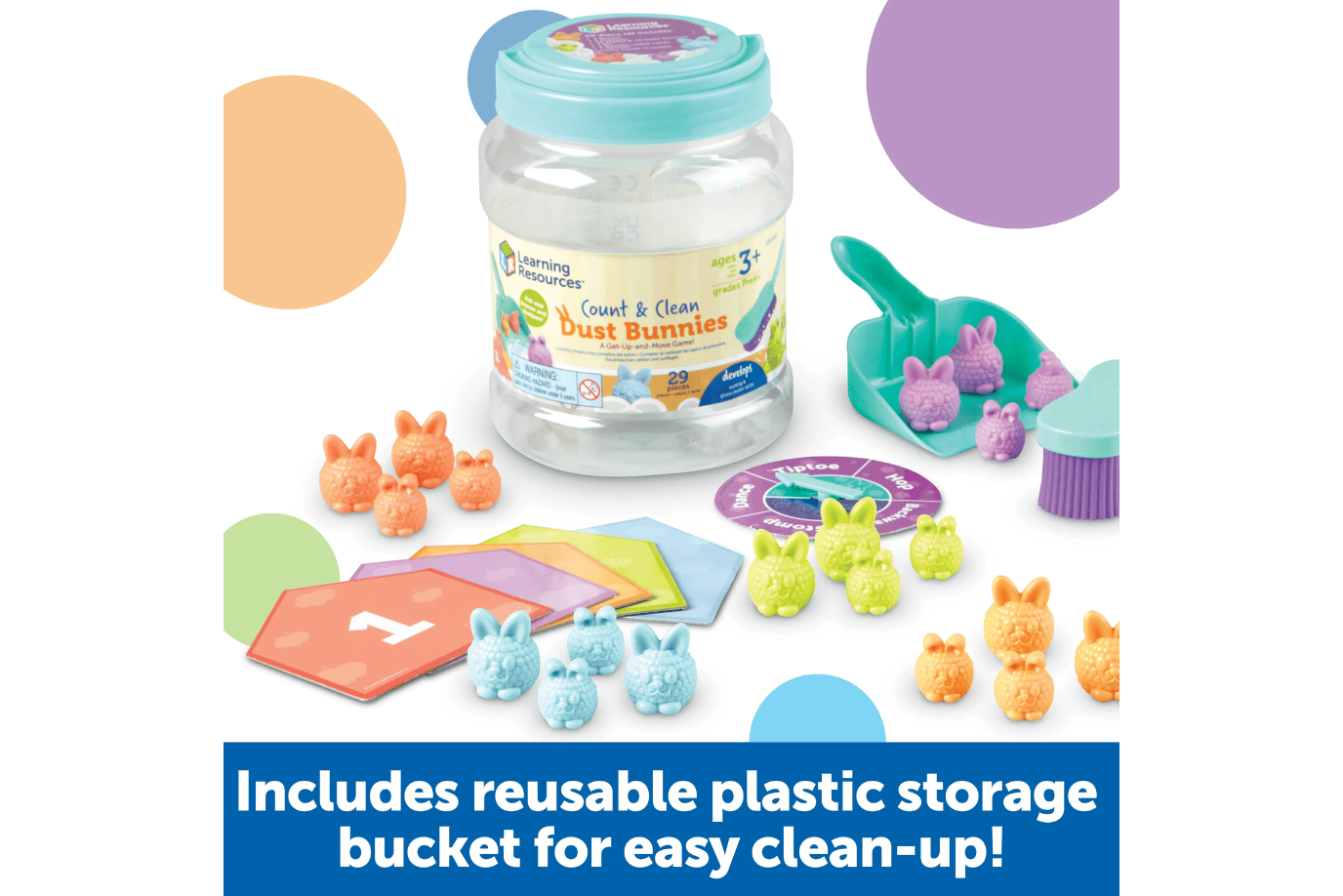 Playwell Learning Resources Count & Clean Dust Bunnies