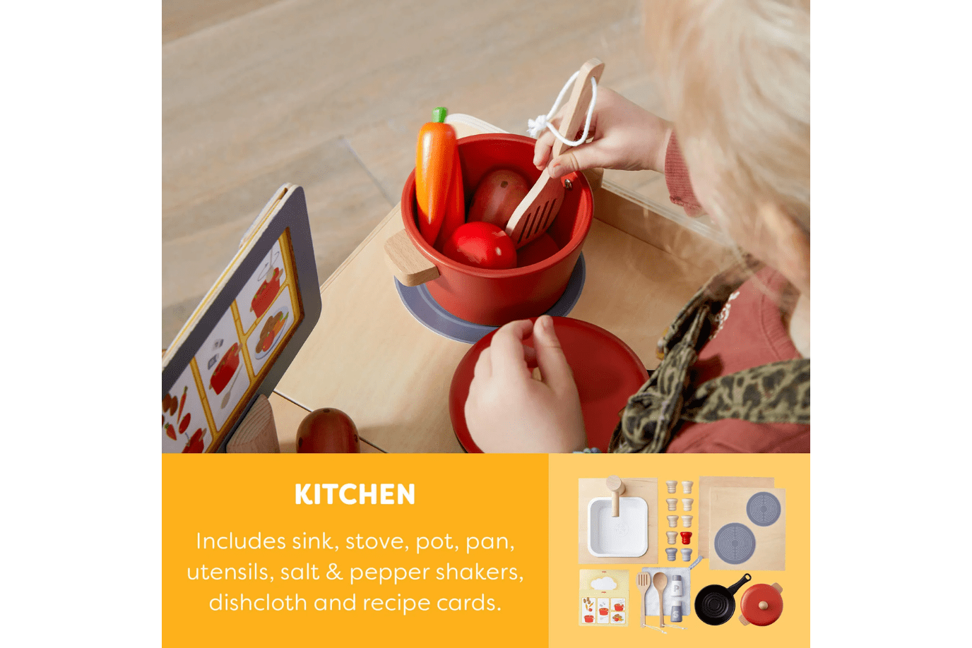 Haba Creative Play 3 in 1 – Play Kitchen, Store & Workshop