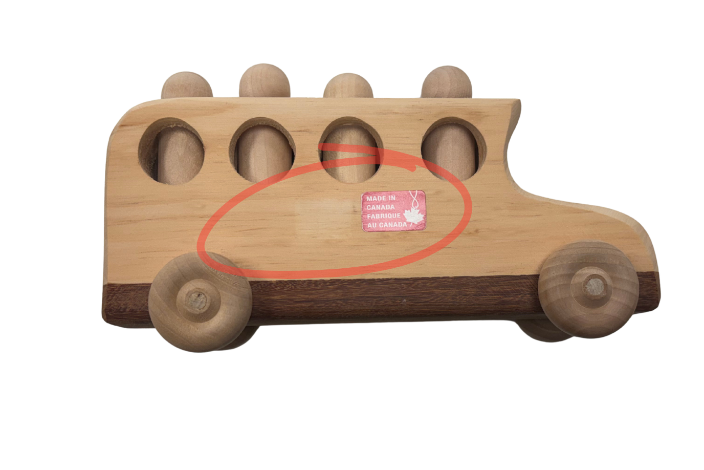 Wooden School Bus - Wood Imperfections - FINAL SALE