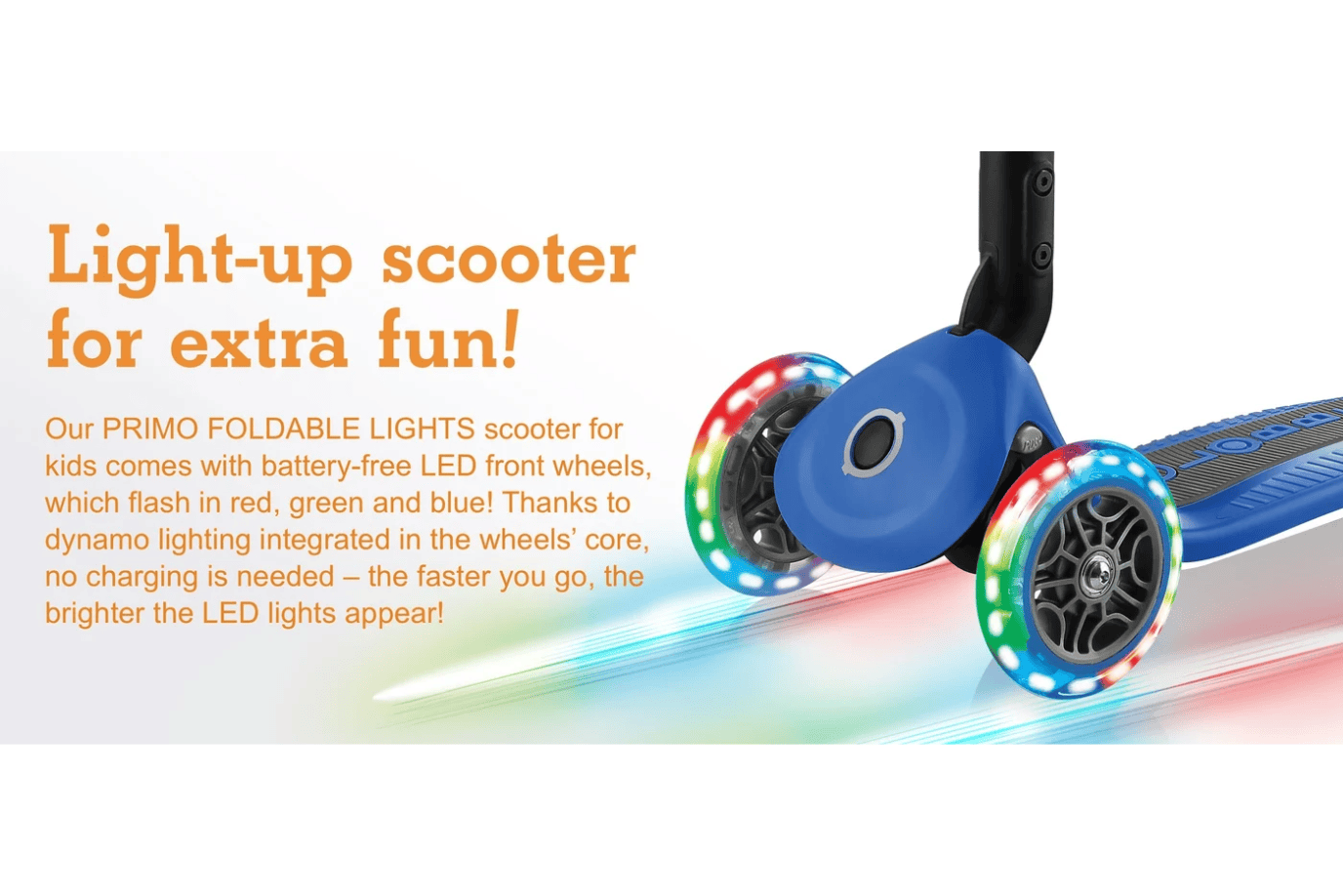 Incredible Novelties Globber Primo Foldable Scooter with Lights