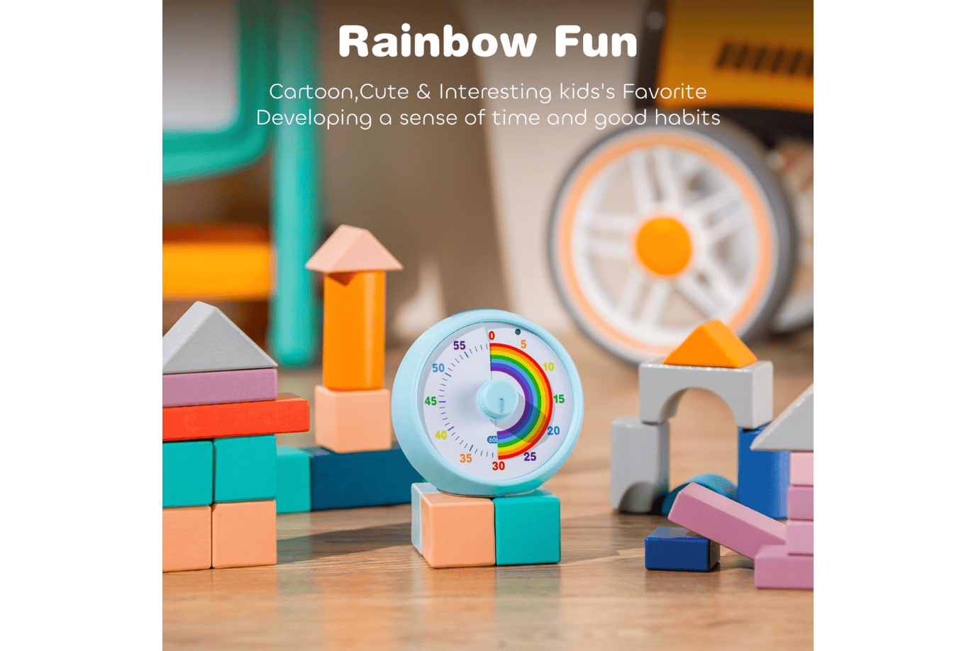 Preschool Collection Rainbow Visual Timer (60-minute countdown timer)