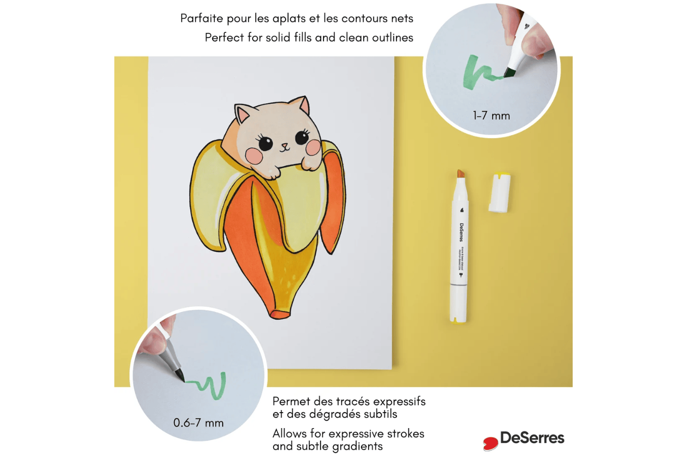 Pierre Belvediere DeSerres Alcohol Dual-Tip Marker Set - Set of 48