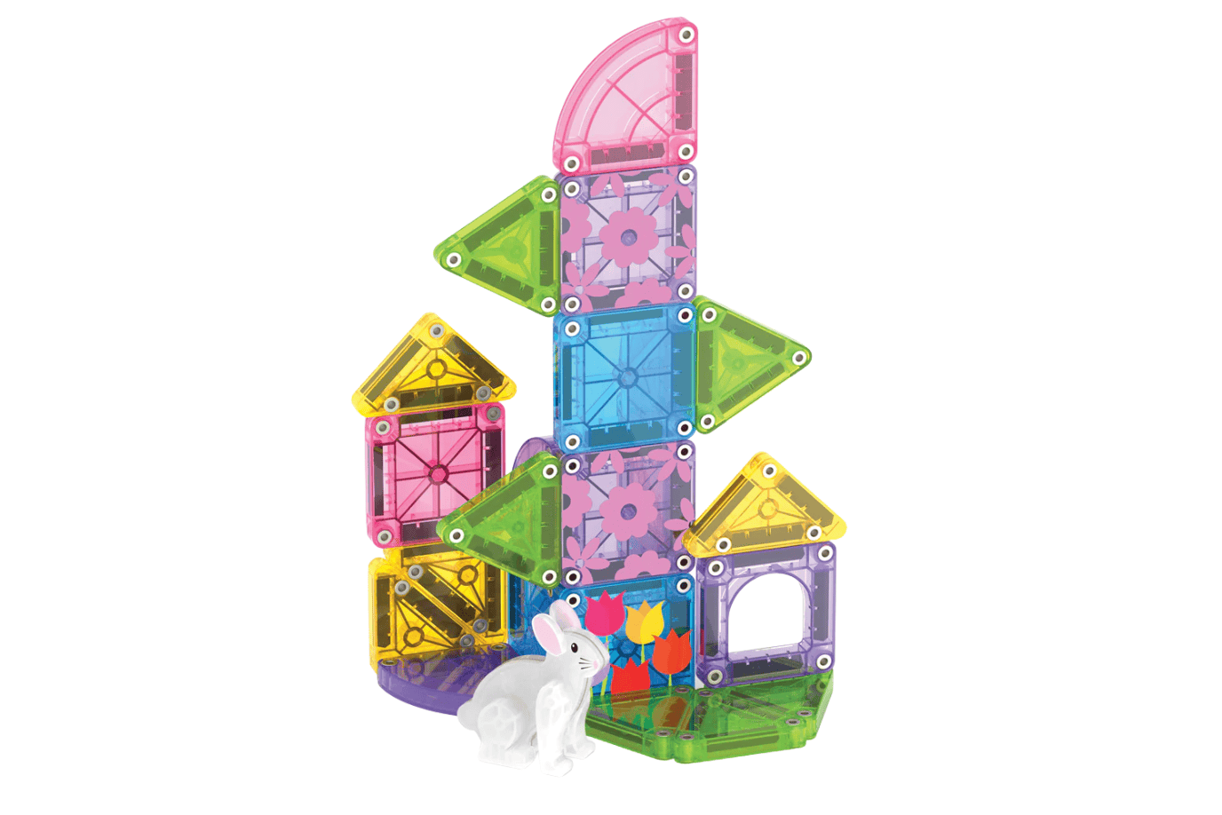 Valtech Magna Tiles MAGNA-TILES® microMAGS Spring Garden 24 Piece Travel Set