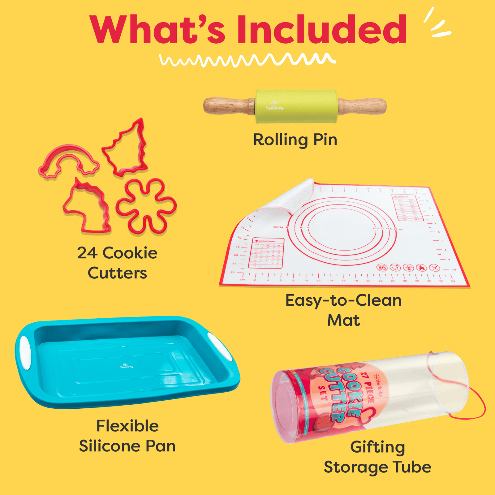 Baketivity Corp Complete Cookie Cutter Set for Children
