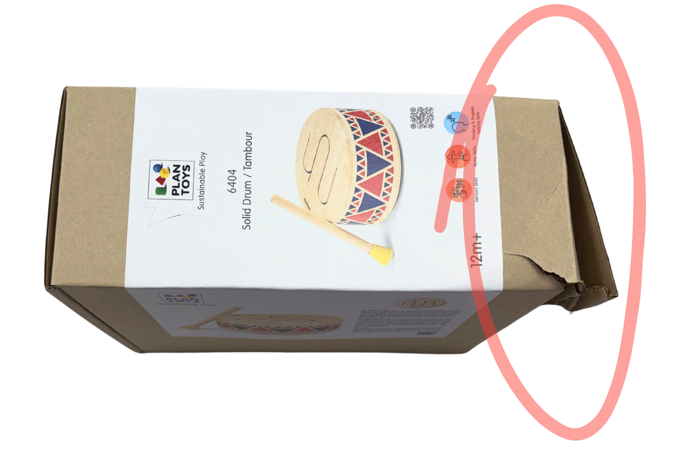 Fire the Imagination Wooden Tongue Drum - Damaged Box - FINAL SALE