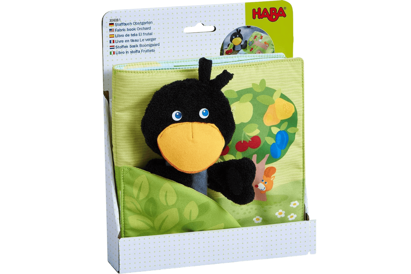 Haba Orchard Soft Book with Raven Finger Puppet