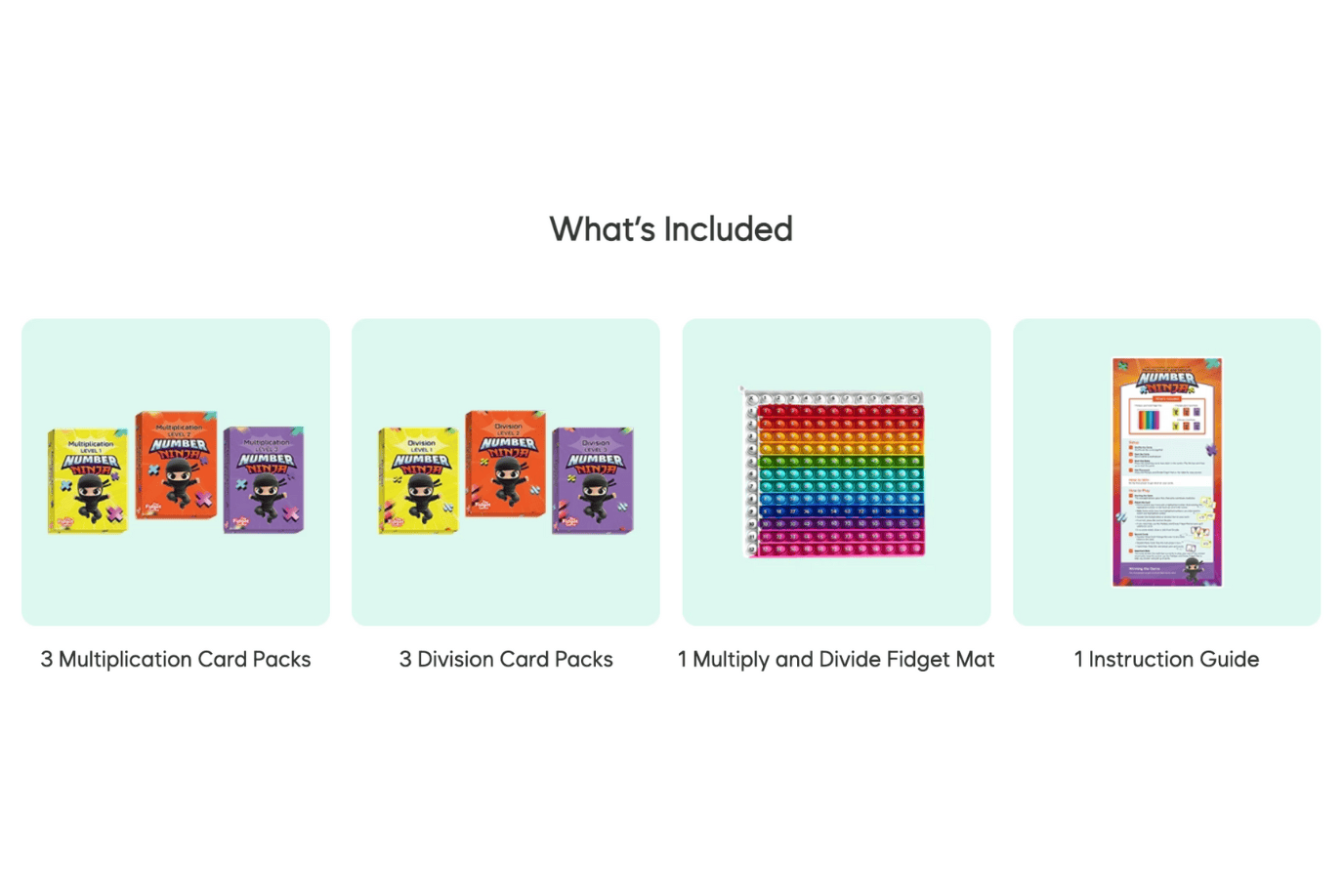 The Fidget Company Number Ninja Math Game - Ages 7 - 10