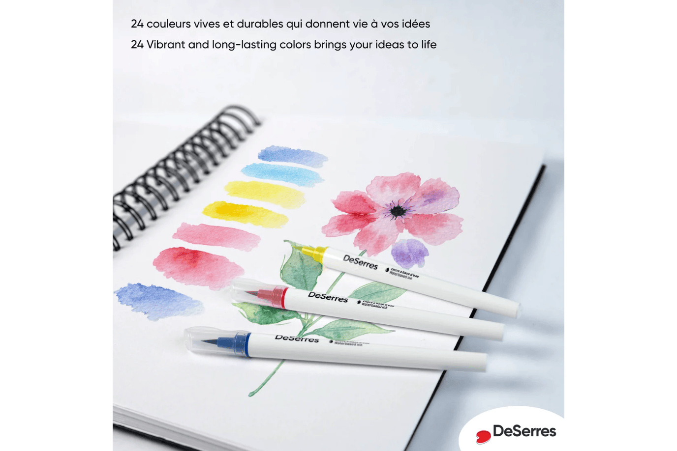 Pierre Belvediere DeSerres Watercolour Markers - Set of 24