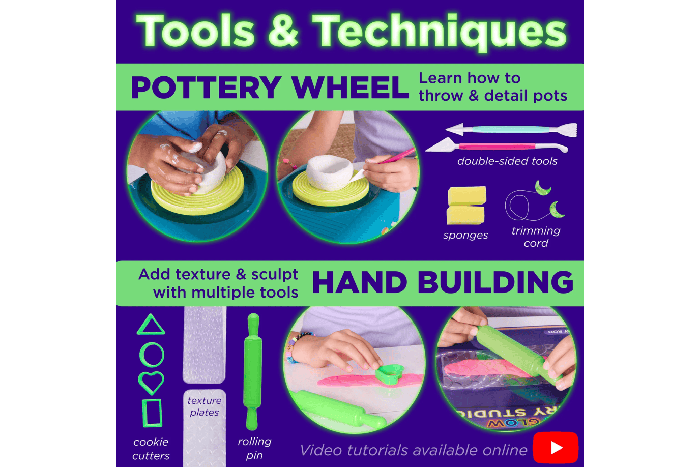 Faber Castell Neon Glow Pottery Studio