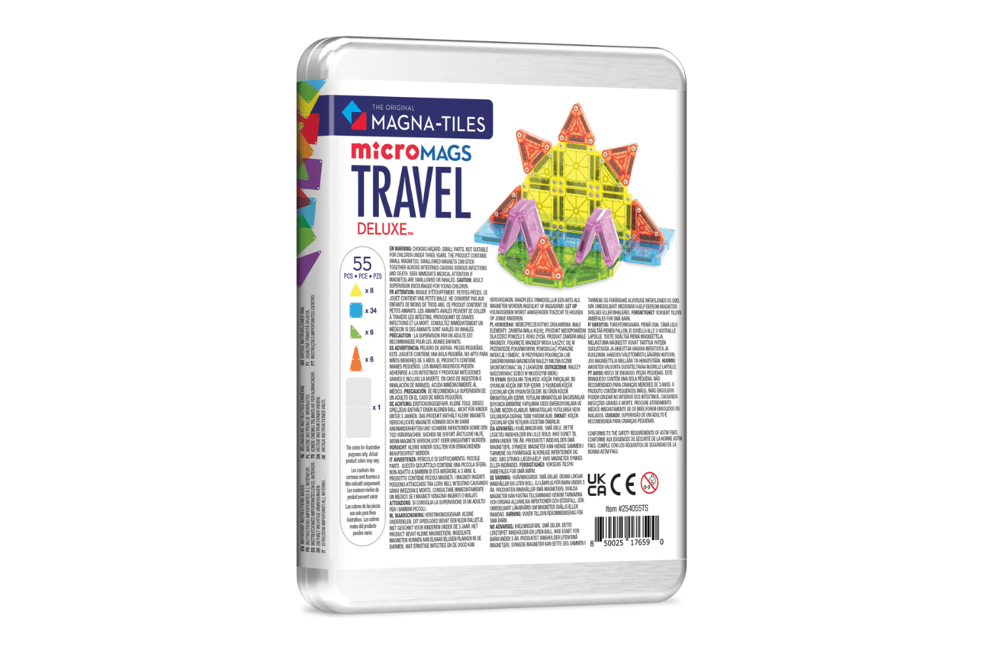 MAGNA-TILES® microMAGS 55 Piece DeluxeTravel Set