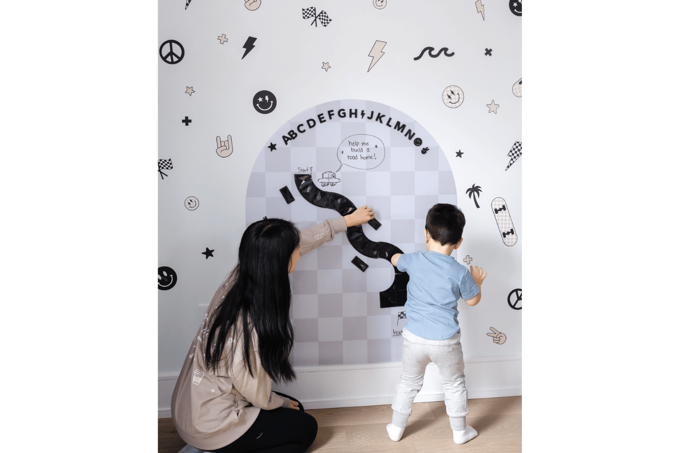 NEW & IMPROVED Mega Magic Playwall - Removable Magnetic Chalkboard Wall Decal