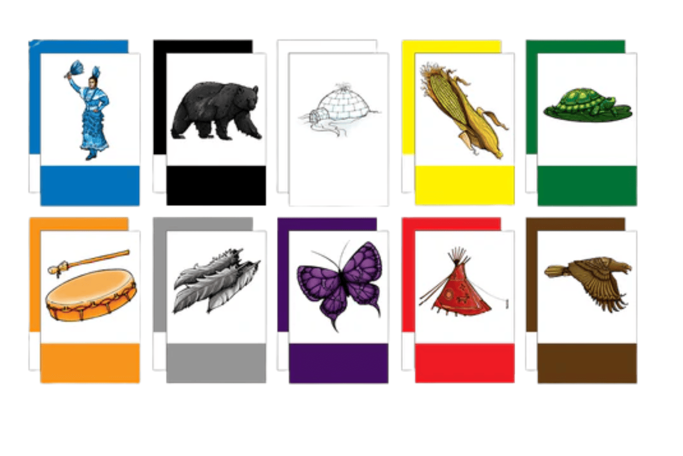 Indigenous Reflections Inc. Colours (Ojibwe) Indigenous Reflections Language Cards