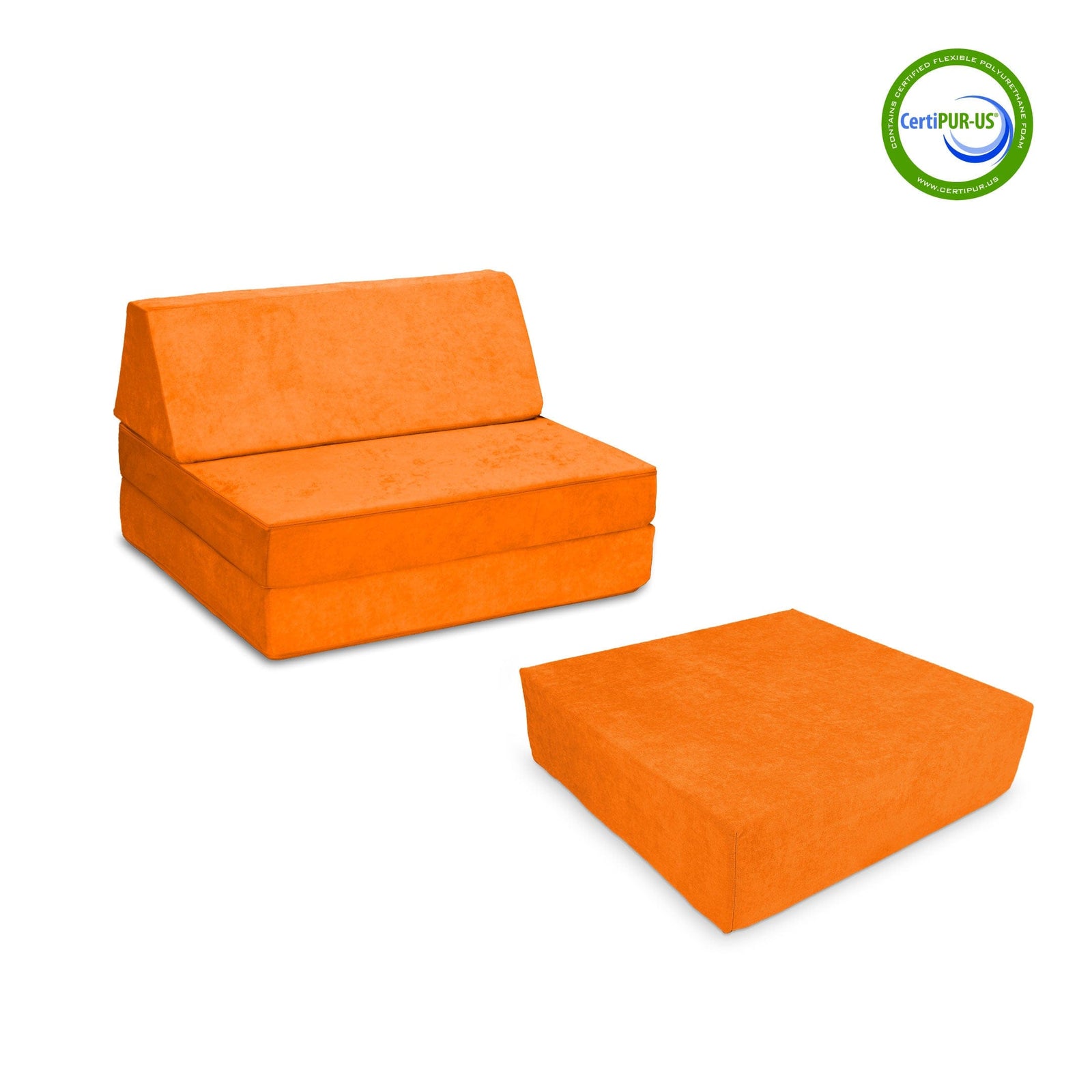 Go Coconut Canadian Play Couches, Furniture and Toys Bounce Pad Twisty Tangerine Half-Coconut Maxi Bundle
