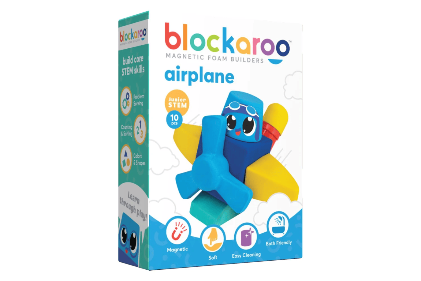 Incredible Novelties Blockaroo Magnetic Foam Builders - 10 pcs