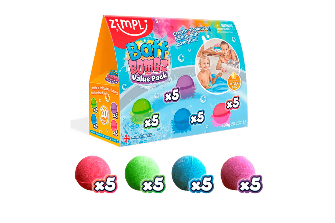 K.I.D. Toys Inc. Refill Bath Bombs - set of 20 Bath Bombs Magic Brush