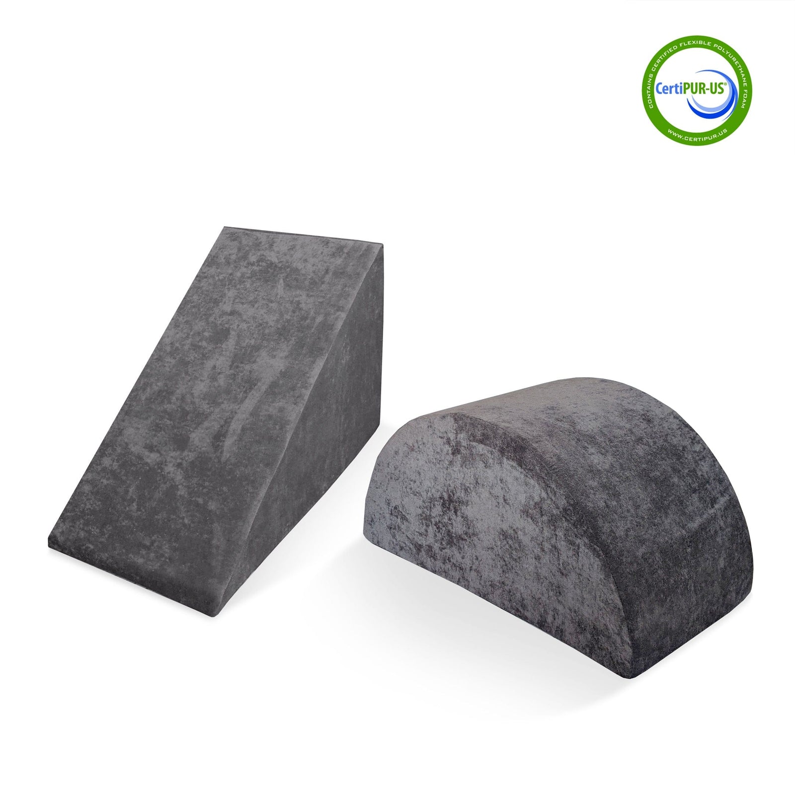 Go Coconut Canadian Play Couches, Furniture and Toys Charcoal Chill Wedge & Mega Rocker Bundle