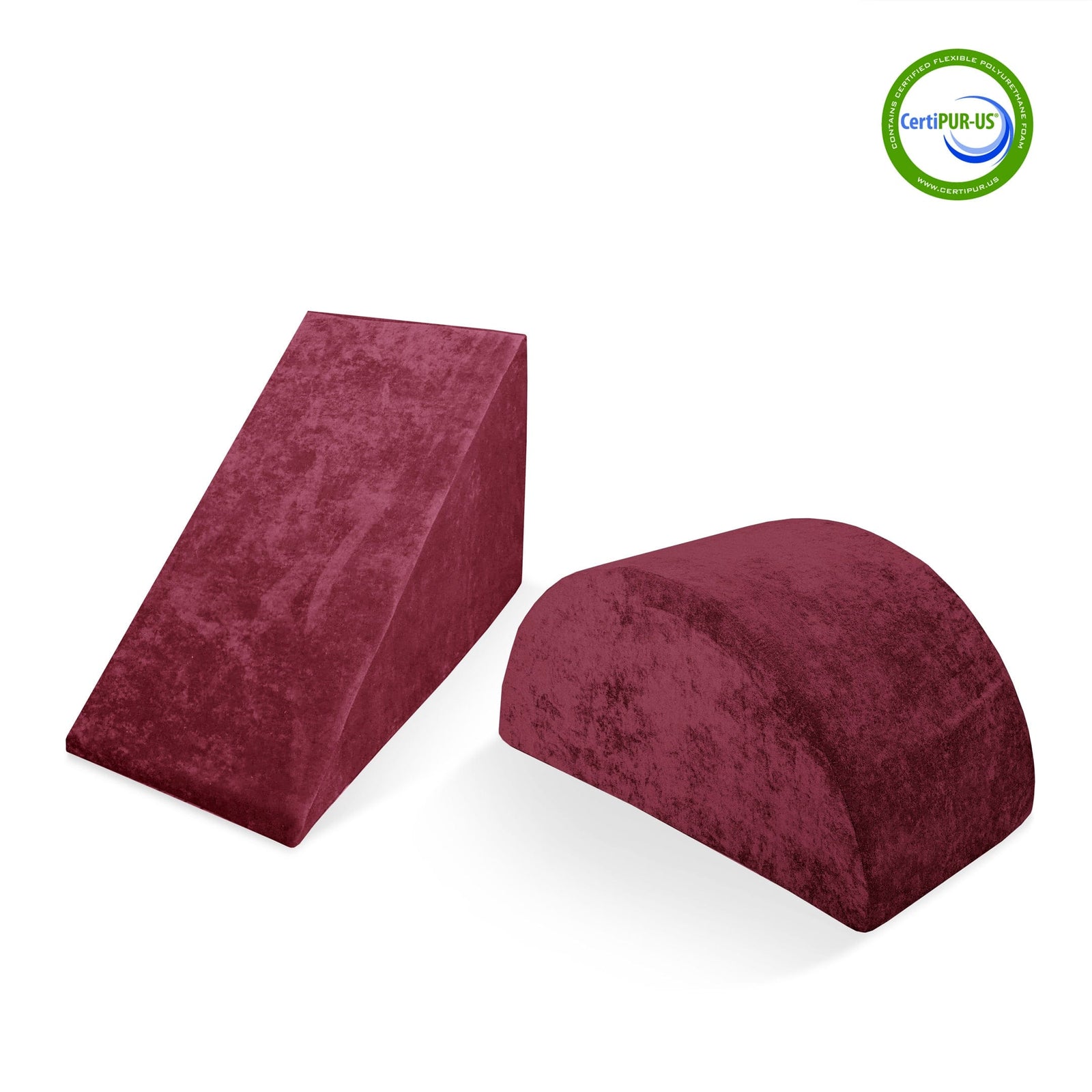 Go Coconut Canadian Play Couches, Furniture and Toys Cranberry Rain Wedge & Mega Rocker Bundle